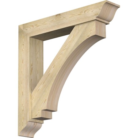 Ekena Millwork Imperial Traditional Rough Sawn Bracket w/ Offset Brace, Douglas Fir, 8"W x 44"D x 44"H BKT0806X44X44IMP01RDF